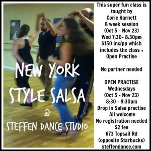 corie salsa lessons fall 2016 flyer